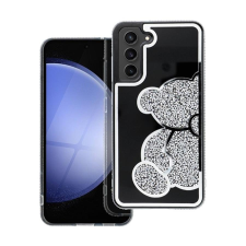 Teddy Bear Samsung Galaxy A25 5G csillogó köves tok, ezüst tok és táska