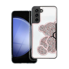 Teddy Bear Samsung Galaxy A35 5G csillogó köves tok, rózsaszín tok és táska