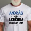 TeeInBlue A legenda nyugdíjas lett - nyugdíjas búcsúztató ajándék póló Fehér póló / fehér / S