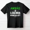 TeeInBlue A legenda nyugdíjas lett - nyugdíjas búcsúztató ajándék póló Fekete póló / fekete / 2XL