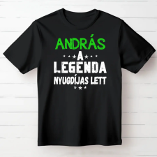 TeeInBlue A legenda nyugdíjas lett - nyugdíjas búcsúztató ajándék póló Fekete póló / fekete / 2XL ajándéktárgy