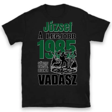 TeeInBlue A legjobb vadász születésnapi póló Póló / fekete / M ajándéktárgy
