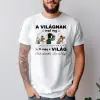 TeeInBlue A világnak csak egy apa vagy, de nekünk Te vagy a világ - egyedi fényképes póló apának Fehér póló / fehér / L