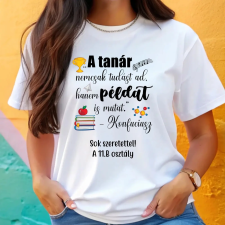 TeeInBlue Ajándék tanároknak egyedi póló Fehér póló / fehér / M ajándéktárgy