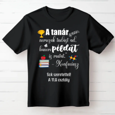 TeeInBlue Ajándék tanároknak egyedi póló Fekete póló / fekete / L ajándéktárgy