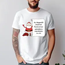 TeeInBlue Az idegesítő tesómat ajándékra cserélném - egyedi póló Póló / fekete / S ajándéktárgy