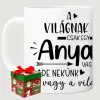TeeInBlue Egyedi bögre anyának választható felirattal Bögre / FEHÉR / KARÁCSONYI DOBOZ