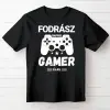 TeeInBlue Egyedi éjjel gamer póló Fekete póló / fekete / L