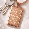 TeeInBlue Egyedi gravírozott kulcstartó - senki sem tökéletes Fém kulcstartó / rosegold / 2,7 x 4,2 cm