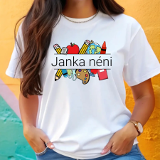 TeeInBlue Egyedi neves póló tanároknak Fehér póló / fehér / S ajándéktárgy