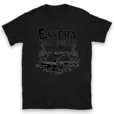 TeeInBlue Ekkora halat fogtam - póló horgászoknak Póló / fekete / S ajándéktárgy