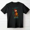 TeeInBlue F-caw-f póló egyedi névvel Fekete póló / fekete / 2XL