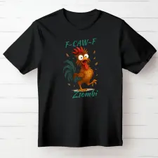 TeeInBlue F-caw-f póló egyedi névvel Fekete póló / fekete / 2XL ajándéktárgy