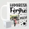 TeeInBlue Hamarosan férjhez megyek - bögre lánybúcsúra saját képpel Bögre / FEHÉR / FEHÉR DOBOZ