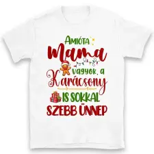 TeeInBlue Karácsonyi póló mamának Póló / fehér / S ajándéktárgy