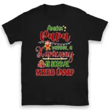 TeeInBlue Karácsonyi póló papának Póló / fekete / 2XL ajándéktárgy