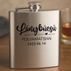 TeeInBlue Lánybúcsú folyamatban egyedi gravírozott flaska szett Flaska / Rozsdamentes acél / 10x10 cm