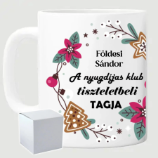 TeeInBlue Nyugdíjas klub - egyedi bögre Bögre / FEHÉR / FEHÉR DOBOZ bögrék, csészék