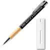 TeeInBlue Reklámtoll egyedi felirattal 50 db-os csomag Prémium fa toll / FEHÉR KARTON TOK / 13,5 x 1 cm