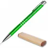TeeInBlue Reklámtoll egyedi felirattal 50 db-os csomag Zöld toll / PRÉMIUM FA TOK / 13,5 x 1 cm