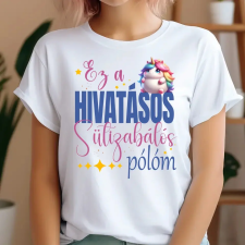 TeeInBlue Sütizabálós vicces karácsonyi póló nőknek Póló / fehér / L ajándéktárgy