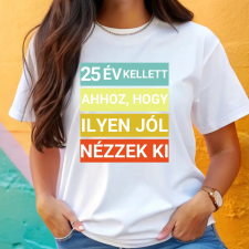 TeeInBlue Születésnapi póló egyedi évszámmal és választható háttérrel Fehér póló / fehér / L ajándéktárgy