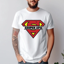 TeeInBlue Szuper apa póló apáknak Póló / fehér / 2XL ajándéktárgy