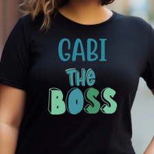 TeeInBlue The boss - egyedi neves póló szülőknek Fekete póló / fekete / 2XL ajándéktárgy