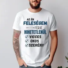 TeeInBlue Vicces póló férjnek Póló / fehér / XL ajándéktárgy