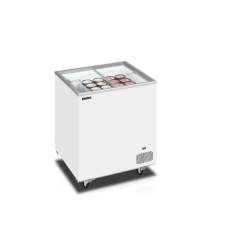 Tefcold Fagylaltbemutató fagyasztó, TEFCOLD, IC201SC, 165 liter, fehér fagyasztószekrény