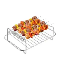  Téglalap alakú Airfryer rács 4 Quttin nyárssal kisháztartási gépek kiegészítői