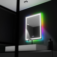  Téglalap alakú LED tükör 60x80cm, Spectrum Touch, RGB, páramentesítő rendszer fürdőszoba bútor