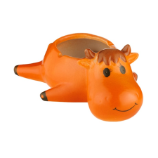  Tehenet ábrázoló kerámia hamutartó - narancssárga színű hamutartó