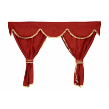  Teherautó fülke függöny szett, univerzális, Renault-kompatibilis, piros színű lakástextília