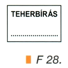 Teherbírás F28 információs címke