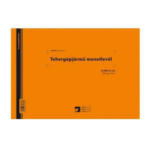 Tehergépjármű menetlevél a5, 100lap,os d.gepj.21/5 nyomtatvány