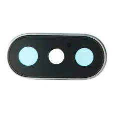 tel-szalk-005161 Apple iPhone X hátlapi kamera lencse fehér kerettel mobiltelefon, tablet alkatrész