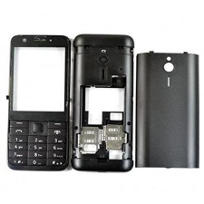 tel-szalk-005512 Nokia 230 fekete előlap lcd keret, burkolati elem mobiltelefon, tablet alkatrész