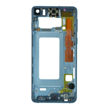 tel-szalk-016131 Samsung Galaxy S10 kék középső keret mobiltelefon, tablet alkatrész