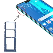  tel-szalk-017378 Huawei Y9 (2019) kék SIM & SD kártya tálca mobiltelefon, tablet alkatrész