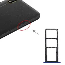  tel-szalk-017390 Huawei Y5 (2019) kék SIM & SD kártya tálca mobiltelefon, tablet alkatrész