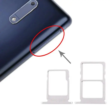  tel-szalk-017478 Nokia 5 fehér SIM & SD kártya tálca mobiltelefon, tablet alkatrész