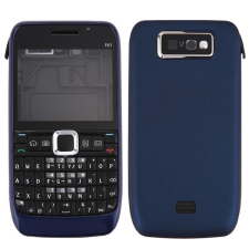 tel-szalk-018239 Nokia E63 teljes burkolat (előlap, középső keret, hátlap) sötétkék mobiltelefon, tablet alkatrész
