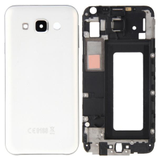 tel-szalk-018278 Samsung Galaxy E5 E500 teljes burkolat (előlap, hátlap) fehér mobiltelefon, tablet alkatrész