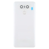  tel-szalk-018338 LG G6 / H870 / H870DS / H872 / LS993 / US997 / VS998 fehér akkufedél, hátlap, hátlapi kamera lencse