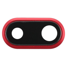  tel-szalk-018477 Apple iPhone 8 Plus hátlapi kamera lencse piros kerettel mobiltelefon, tablet alkatrész