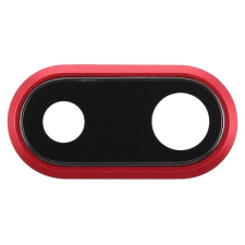 tel-szalk-018477 Apple iPhone 8 Plus hátlapi kamera lencse piros kerettel mobiltelefon, tablet alkatrész