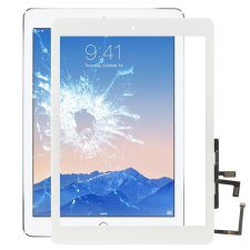  tel-szalk-020110 Apple iPad 5 / Air fehér Home gomb flexibilis kábellel mobiltelefon, tablet alkatrész