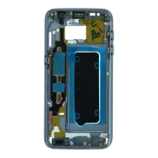  tel-szalk-02094 Samsung Galaxy S7 szürke előlap lcd keret, burkolati elem mobiltelefon, tablet alkatrész