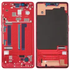  tel-szalk-021539 Xiaomi Mi 8 SE piros középső keret oldalsó gombokkal mobiltelefon, tablet alkatrész